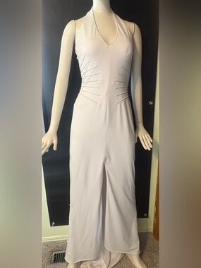 Strapless White Evening Sheath Dress with Front Slit